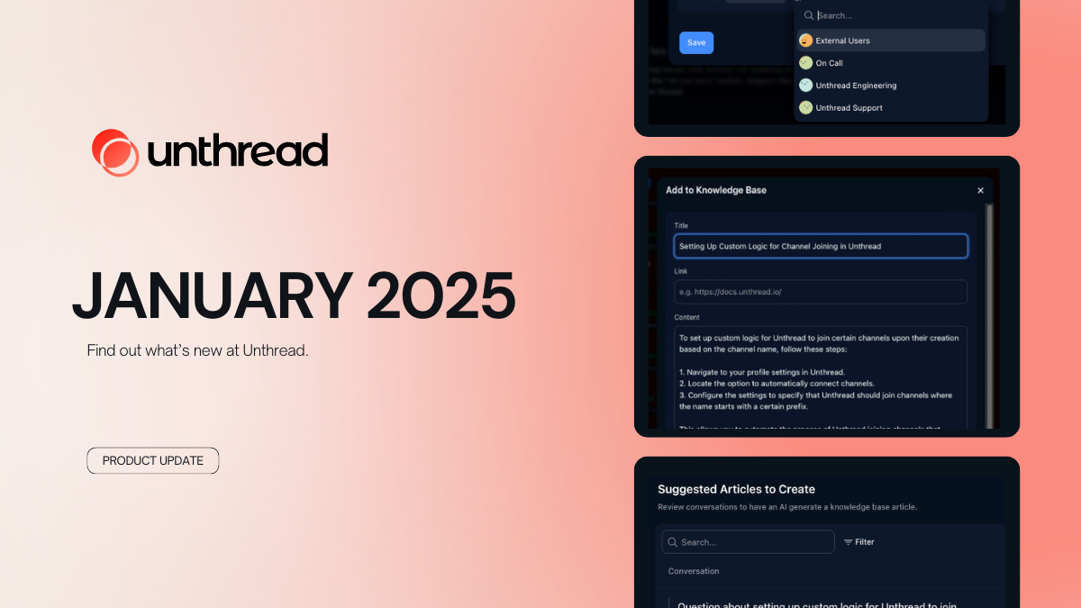 January 2025 Product Update
