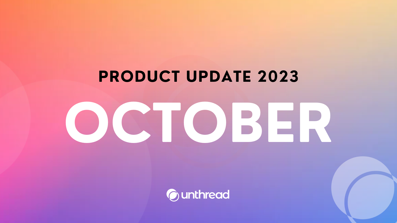 October Product Update