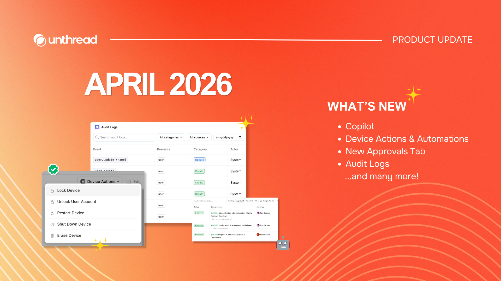 What's new in Unthread for April 2026