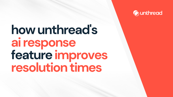 How Unthread's AI Response Feature Improves Resolution Times