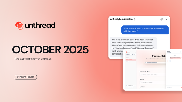 October 2025 Product Update
