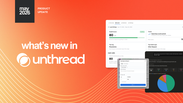 What's new in Unthread for May 2026